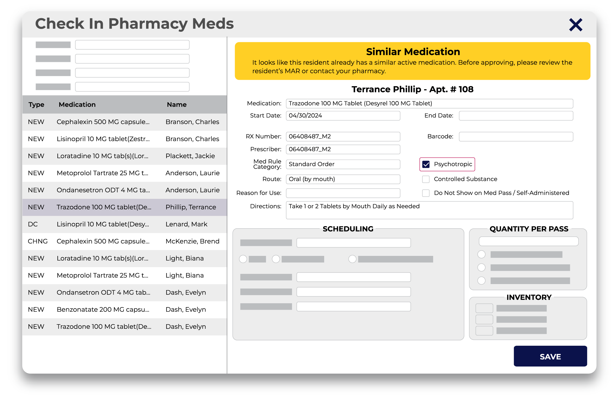 ECP AI-powered Medication Safety Feature - Check-in Meds